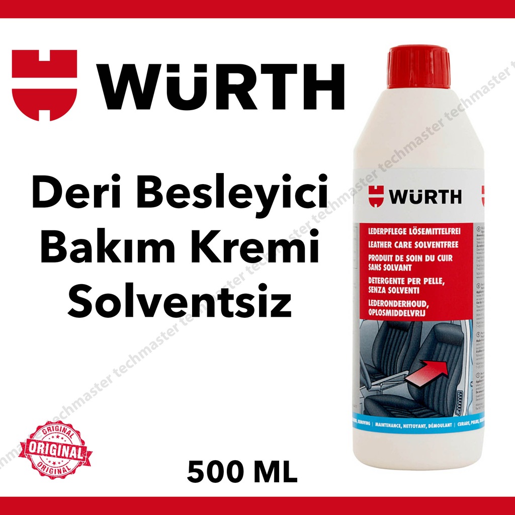 Würth Deri Koltuk Besleyici Bakım Kremi Solventsiz 500ml