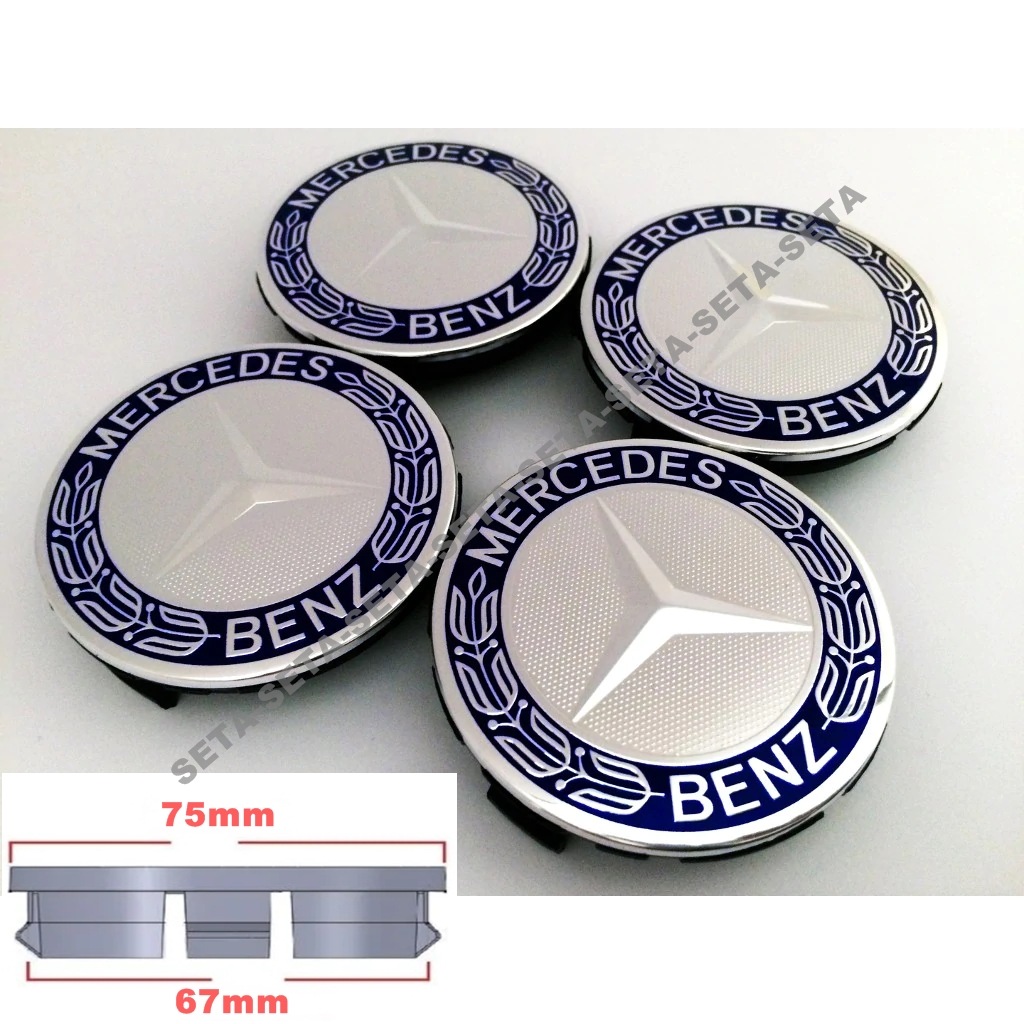 Mercedes Jant Göbeği W204 C Serisi Kabartmalı 75mm 4 Ad. 07-13