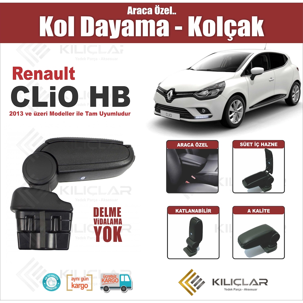 niken renault clio4 hb 2013 ve sonrasi orjinal kol dayama kolcak fiyatlari ve ozellikleri