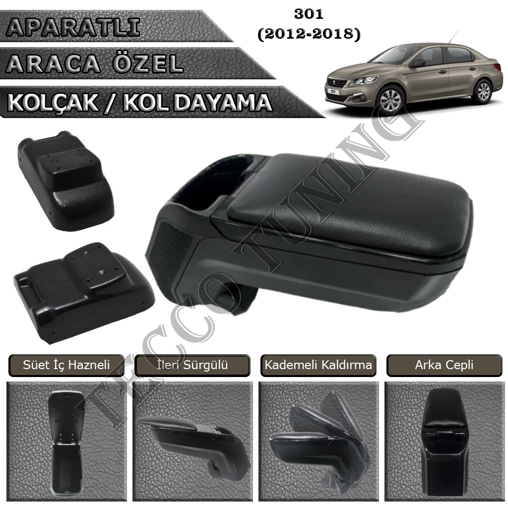 peugeot 301 2012 2018 luks surgulu kol dayama kolcak siyah fiyatlari ve ozellikleri