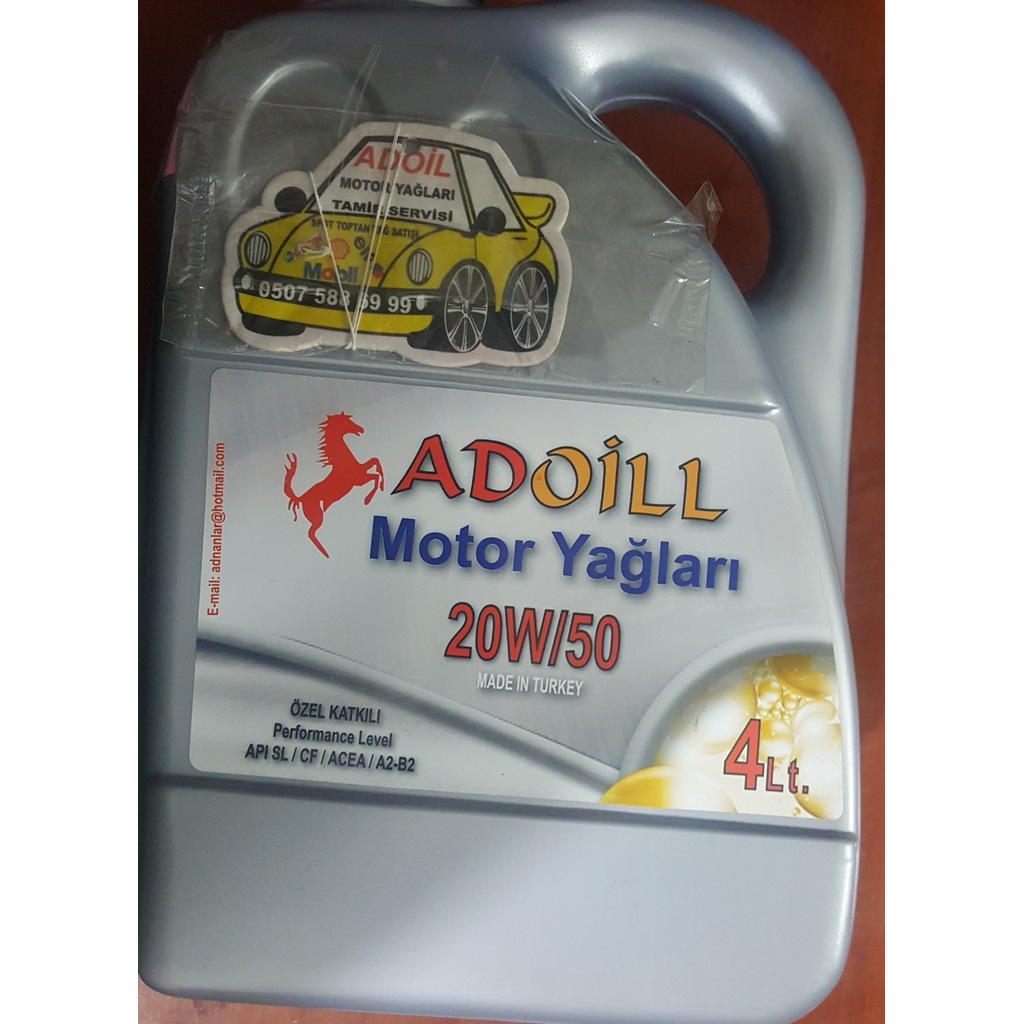 ADOİLL 20W50 4LT MOTOR YAĞI BENZ.DZL.LPG ARAÇLARA UYGUN