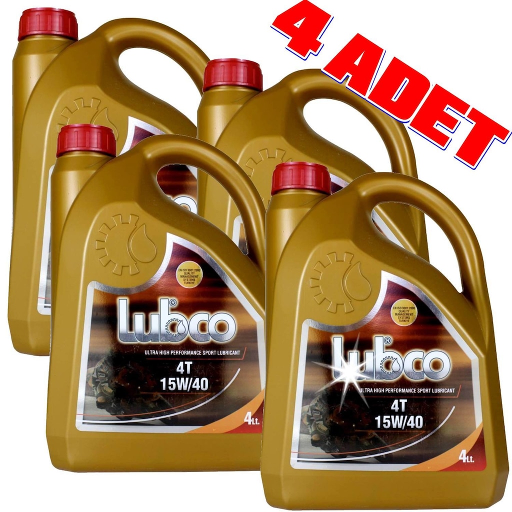 Lubco 15W-40 4T 4 Litre Motosiklet Yağı (4 ADET) Fiyatları ...