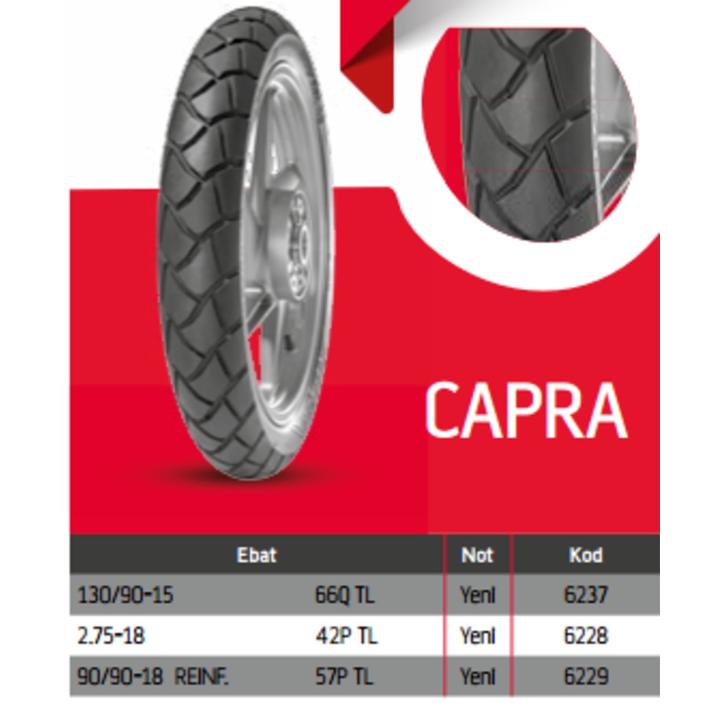 CAPRA MOTOSİKLET LASTİKLERİ90/90-18