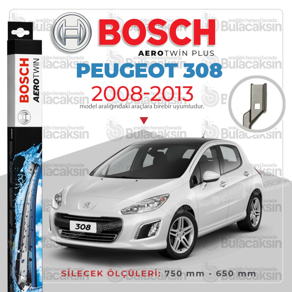 Bosch Aerotwin Peugeot 308 2008 2013 On Muz Silecek Takimi N11 Com