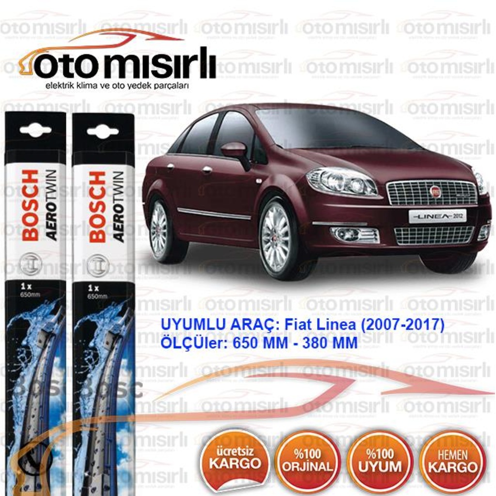 Fiat Linea Silecek Takimi 2007 2018 Bosch Aerotwin Plus N11 Com