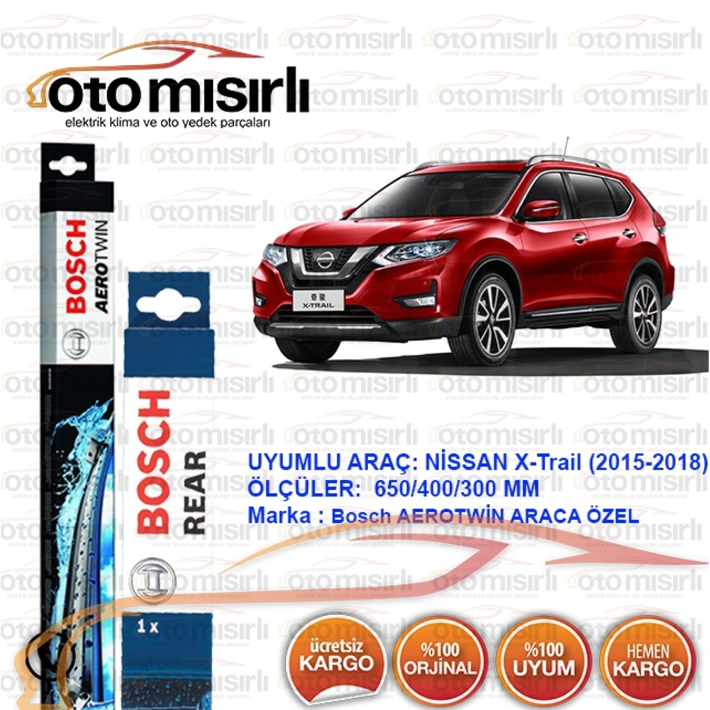 Nissan X Trail On Ve Arka Silecek Takimi 2015 2018 Bosch Aerotwin