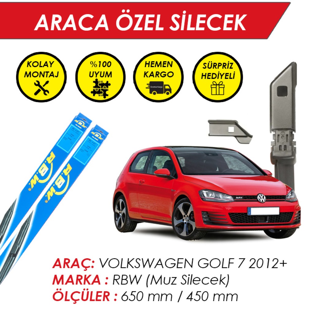 Volkswagen Golf 7 Silecek - RBW Muz Silecek Takımı 2012+