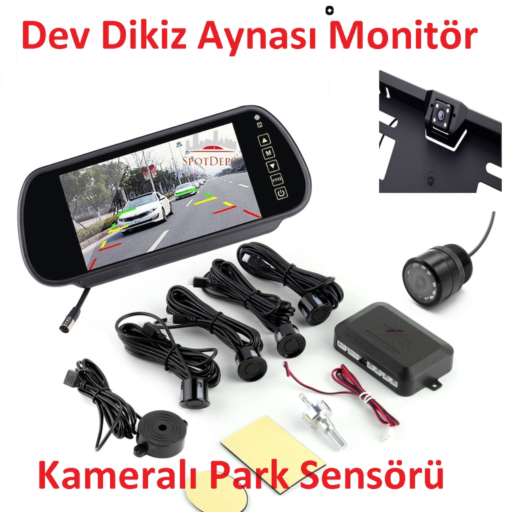 kamerali park sensoru dikiz ayna ekran 7 bluetooth usb fiyatlari ve ozellikleri