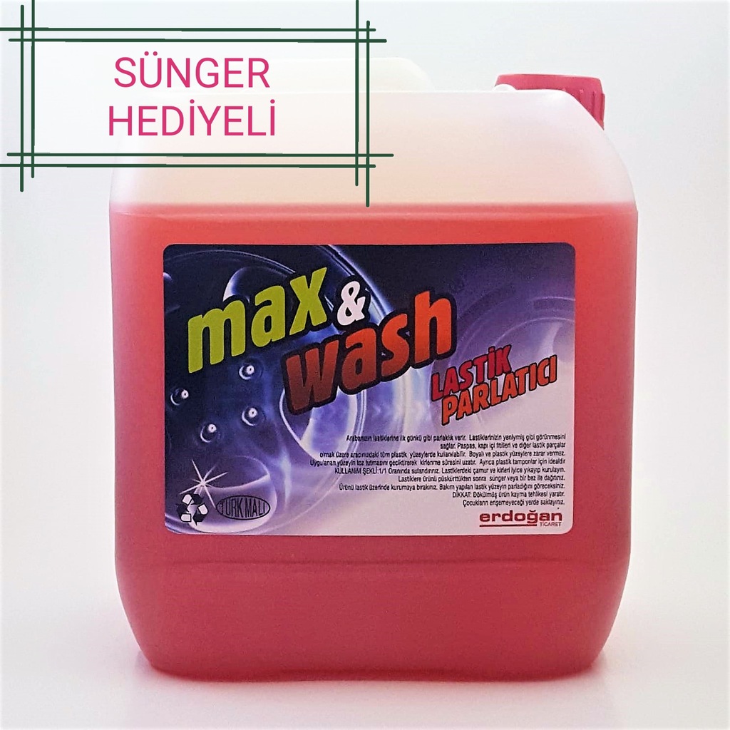 Lastik Parlatıcı ve Süper Siyahlaştırı Max&Wash 5 Kg
