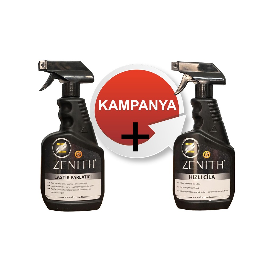 ZENİTH HIZLI CİLA VE LASTİK PARLATMA SETİ 2 X 500ML