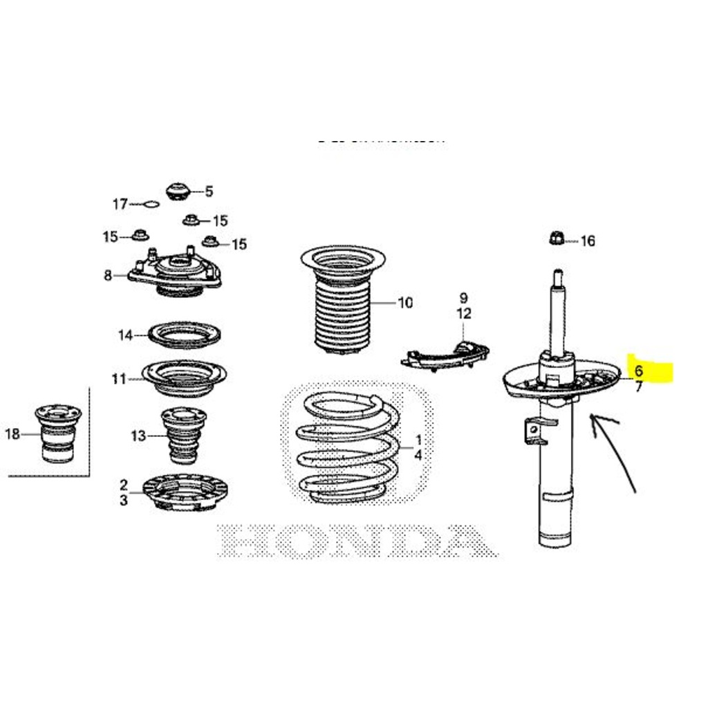 Honda Civic On Amortisor Sag 2004 2006 Yedek Parca Satisi Orjinal Honda Civic On Amortisor Sag 2004 2006 Yedek Parcalari