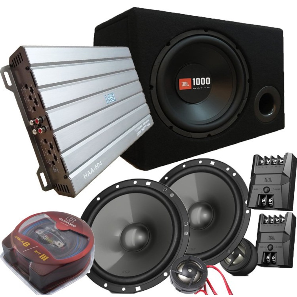 JBL 1000 Watt Oto Müzik Sistemi Seti JBL BASSJBL MİDHEI AMFİ
