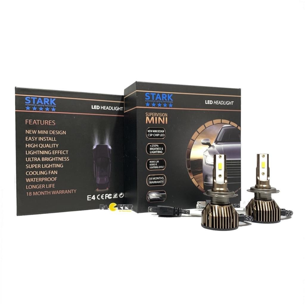 stark supervision h7 mini slim led xenon csp simsek etkili 8000lm fiyatlari ve ozellikleri