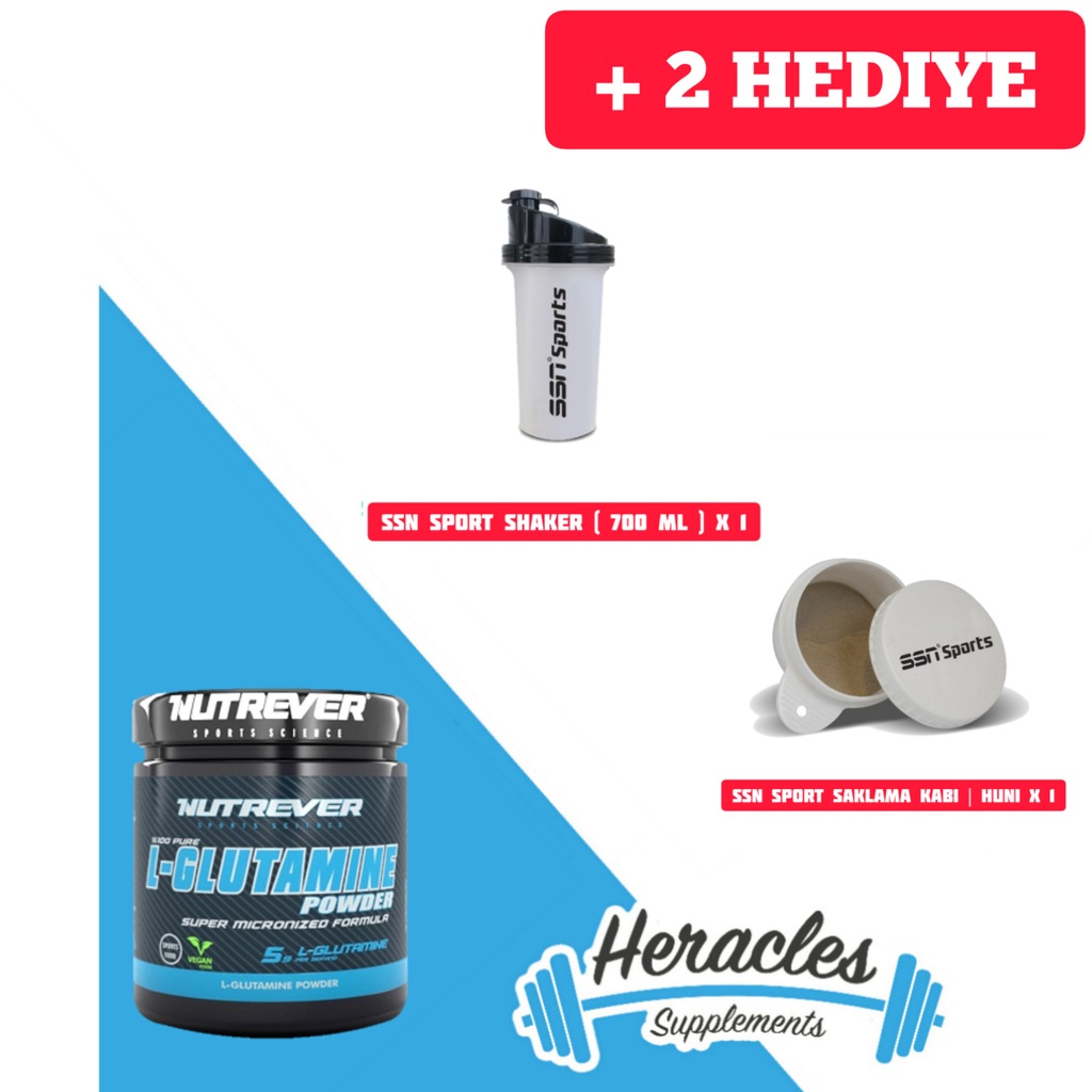 Nutrever L-Glutamine 250 Gr ( + 2 HEDİYE )