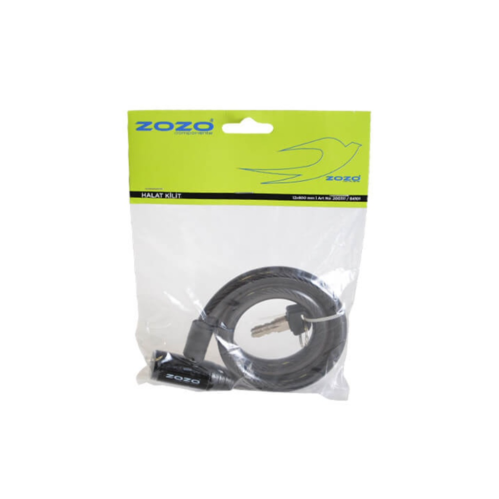 Zozo 12x80 Anahtarlı Bisiklet Kilidi