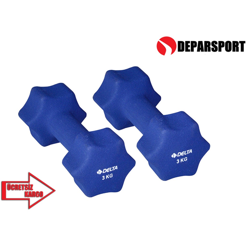 3 Kg Neopren Kaplı Deluxe Demir Dambıl (Çiftli)