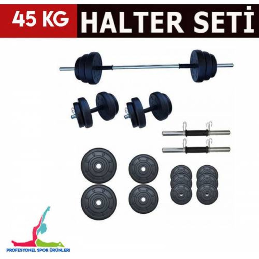 45 Kg Yaylı Dambıl Ağırlık Seti