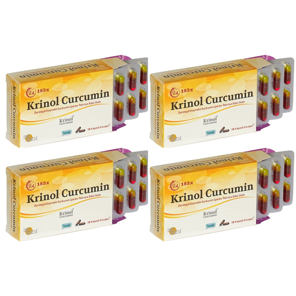 4 Kutu Krinol Novasol Curcumin - Licaps Zerdeçal Ekstresi