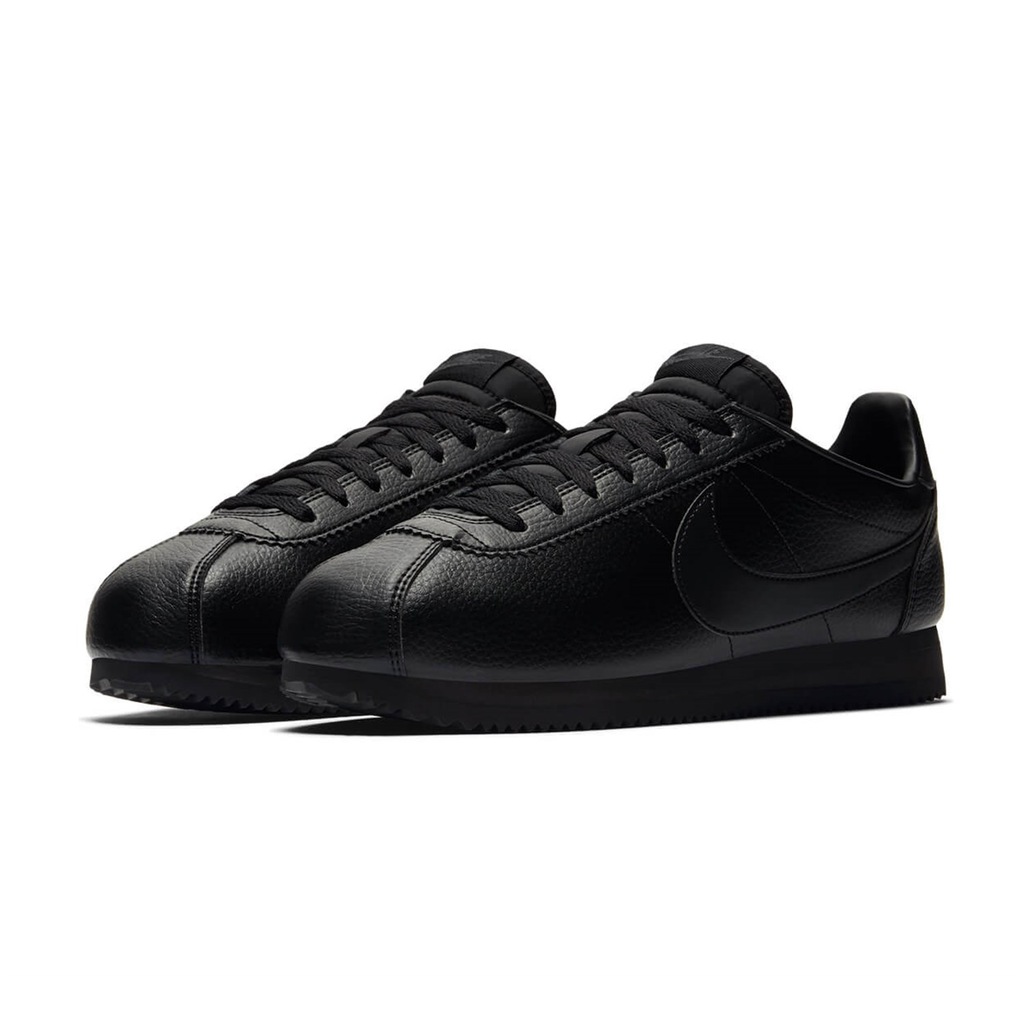 nike black leather cortez