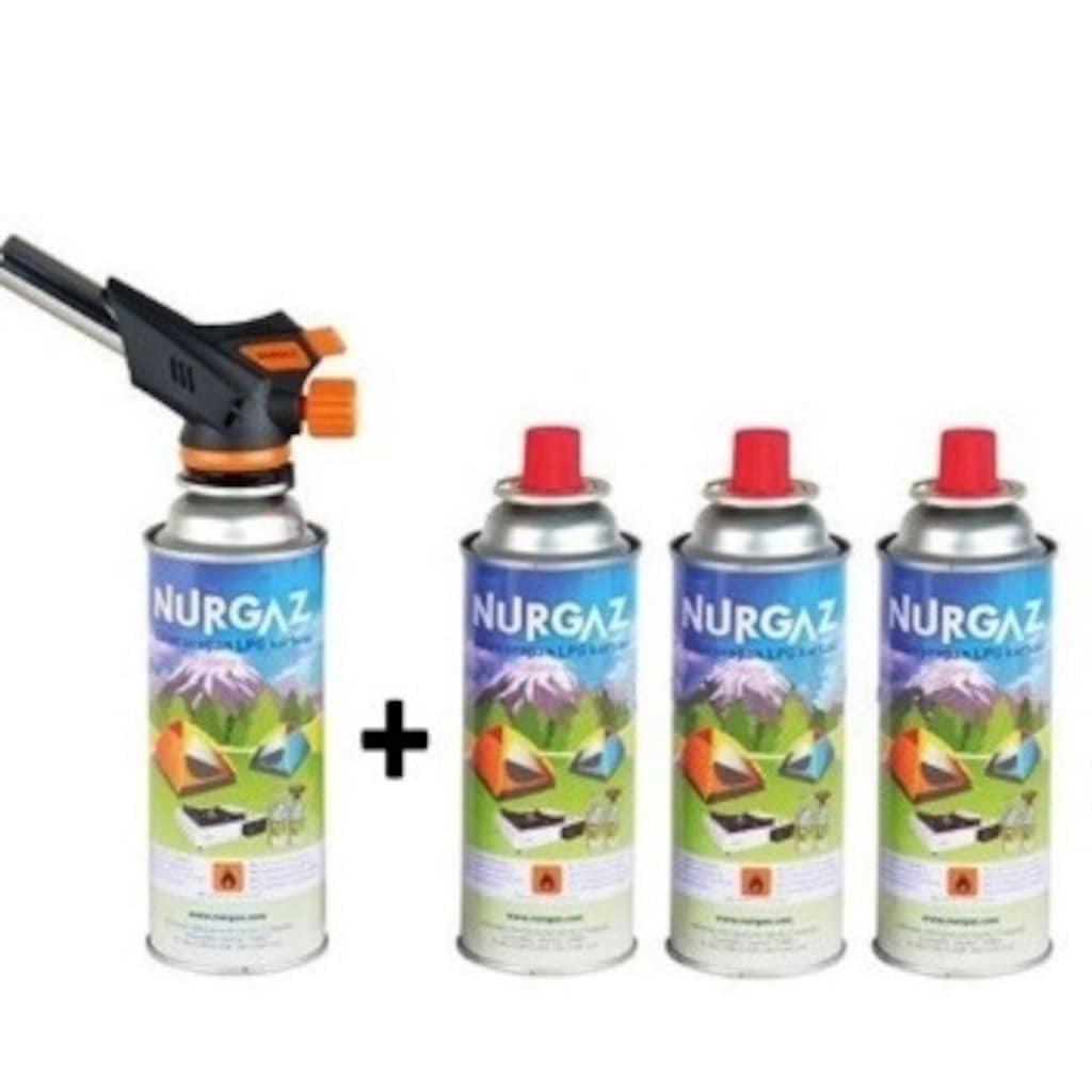 Nurgaz NG - 503 Fire Bird Torch Kamp Pürmüzü + 4 Adet 220 gr. Tüp ...