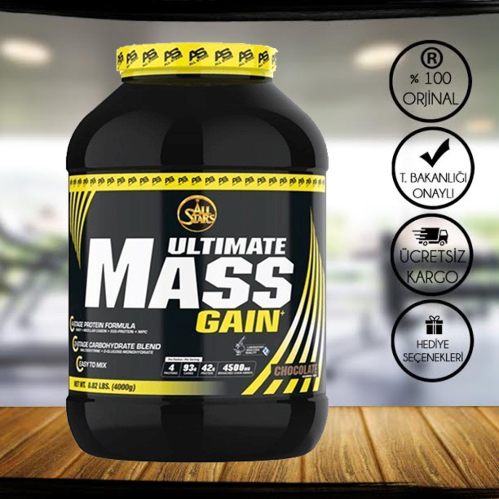 ALL Stars Ultimate Mass Gainer (Karbonhidrat Tozu) 4000gr + 2 Hed