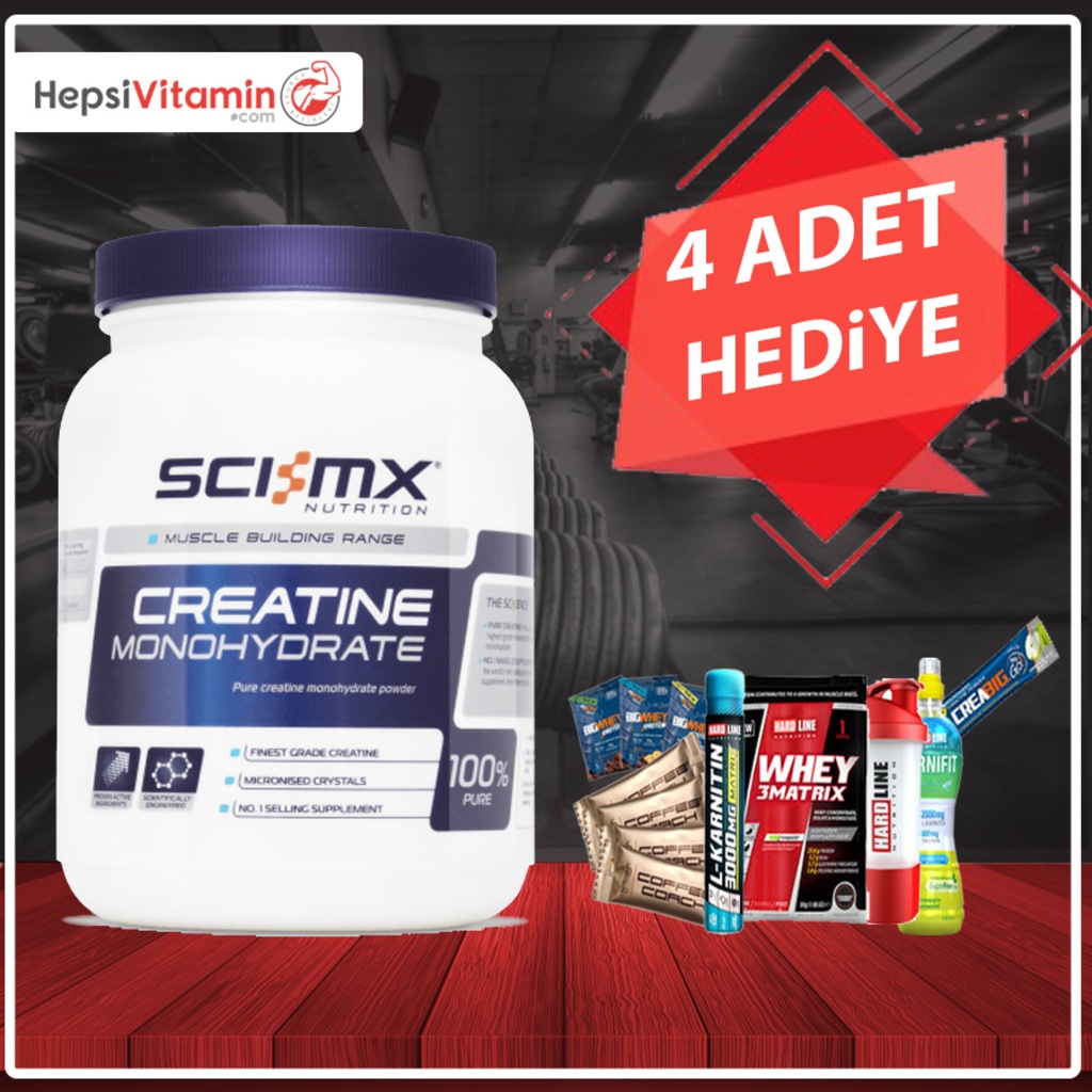 SCI-MX Creatine Monohydrate 500 Gr+4 HEDİYE