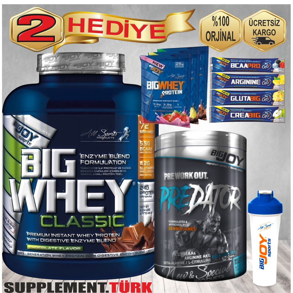 BigJoy Big Whey Classic 2448gr/Bigjoy Predator PreWorkout