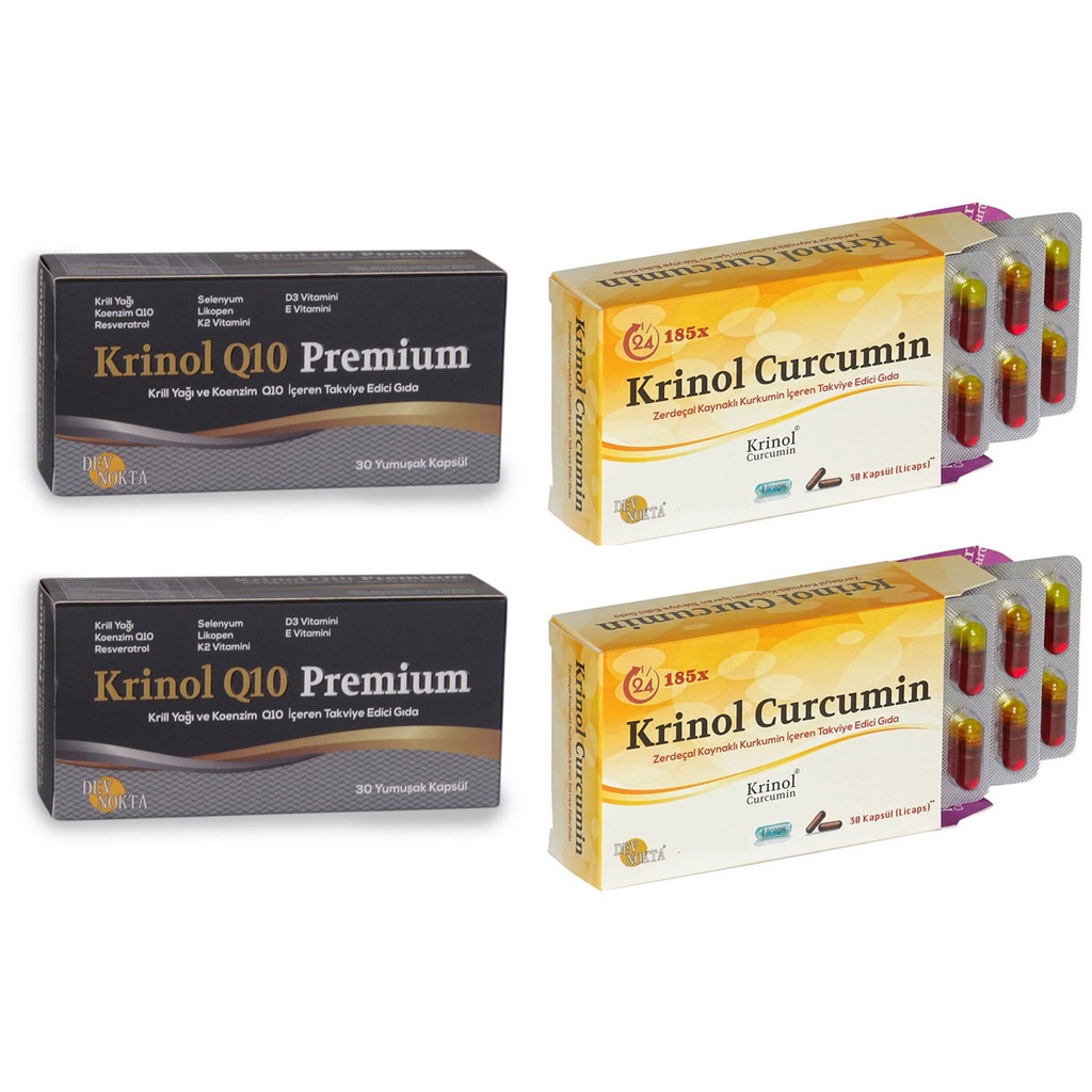 2 Kutu Krinol Q10 Premium + 2 Kutu Krinol Novasol Curcumin