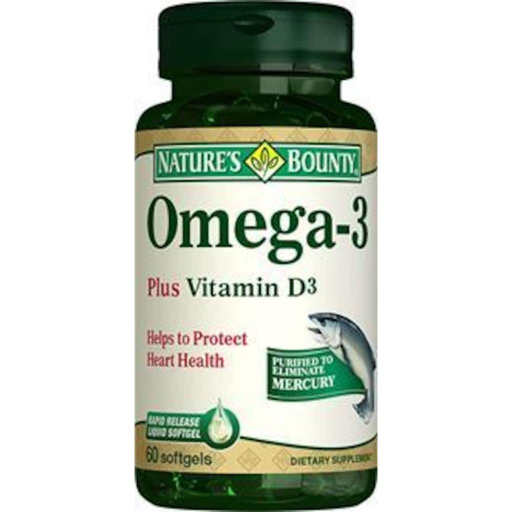 Natures Bounty Omega 3 Plus Vitamin D3 60 Softgels - n11.com