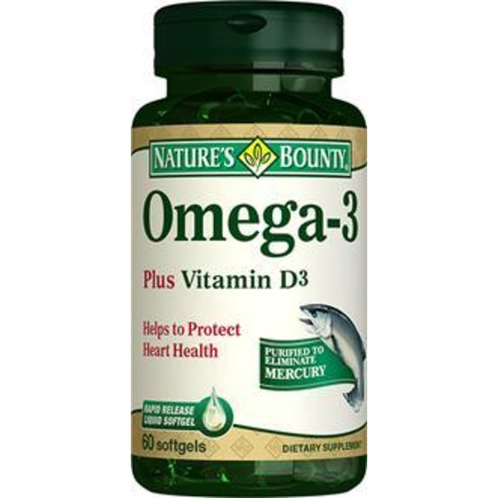 Nature's Bounty Omega 3 Plus Vitamin D3 60