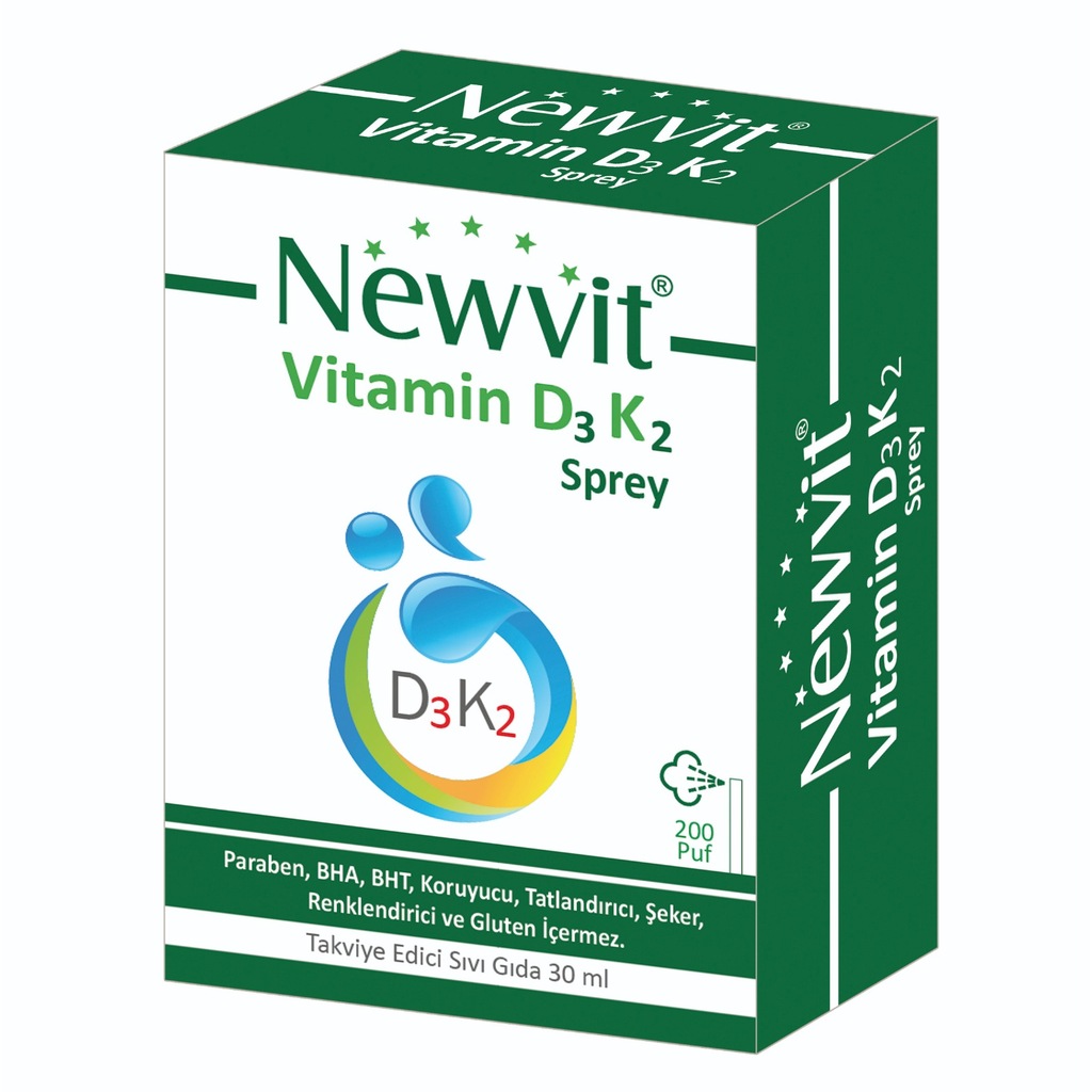 Newvit Vitamin D3 K2 Sprey 30 ML 200.000 IU D Vt+K2 VtSKT 09/2022