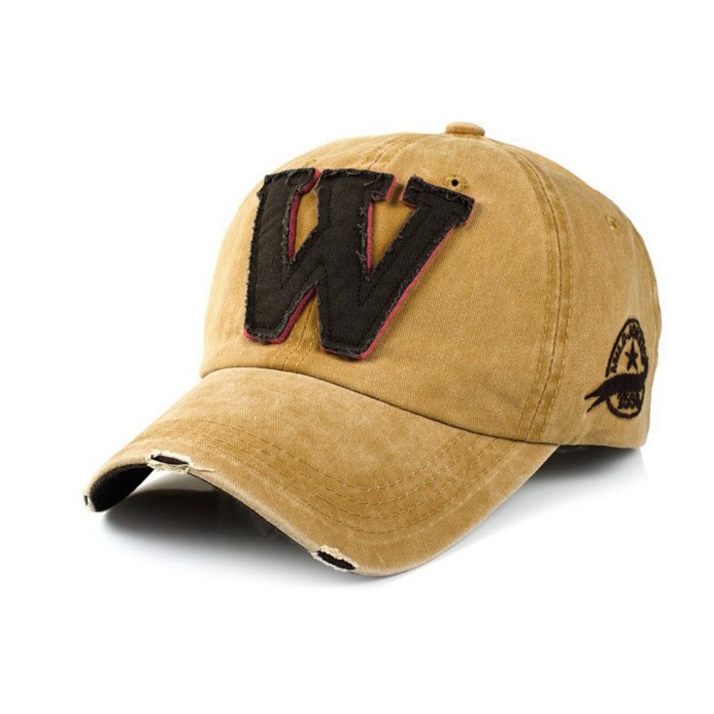 w baskili sutlu kahve sari vintage spor baseball cap sapka