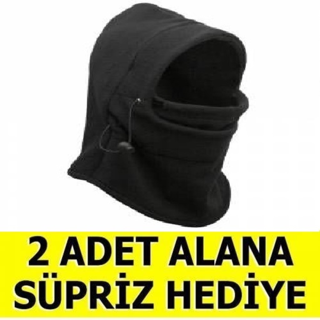 Polarlı Kar Maskesi Şapka Bere Atkı Boyunluk Çok Fonksiyonlu