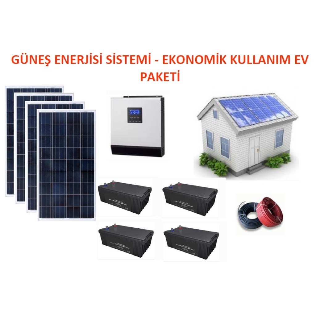 Güneş Enerji̇si̇ Si̇stemi̇ Ekonomi̇k Kullanim Ev Paketi̇ Fiyatları ve