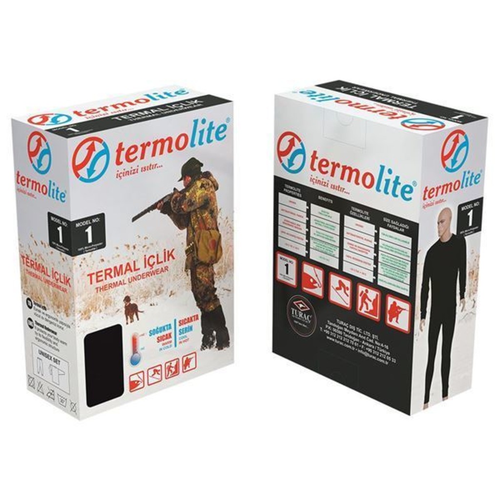 Termolite İçlik Takım Klasik Siyah (S) -15+10C