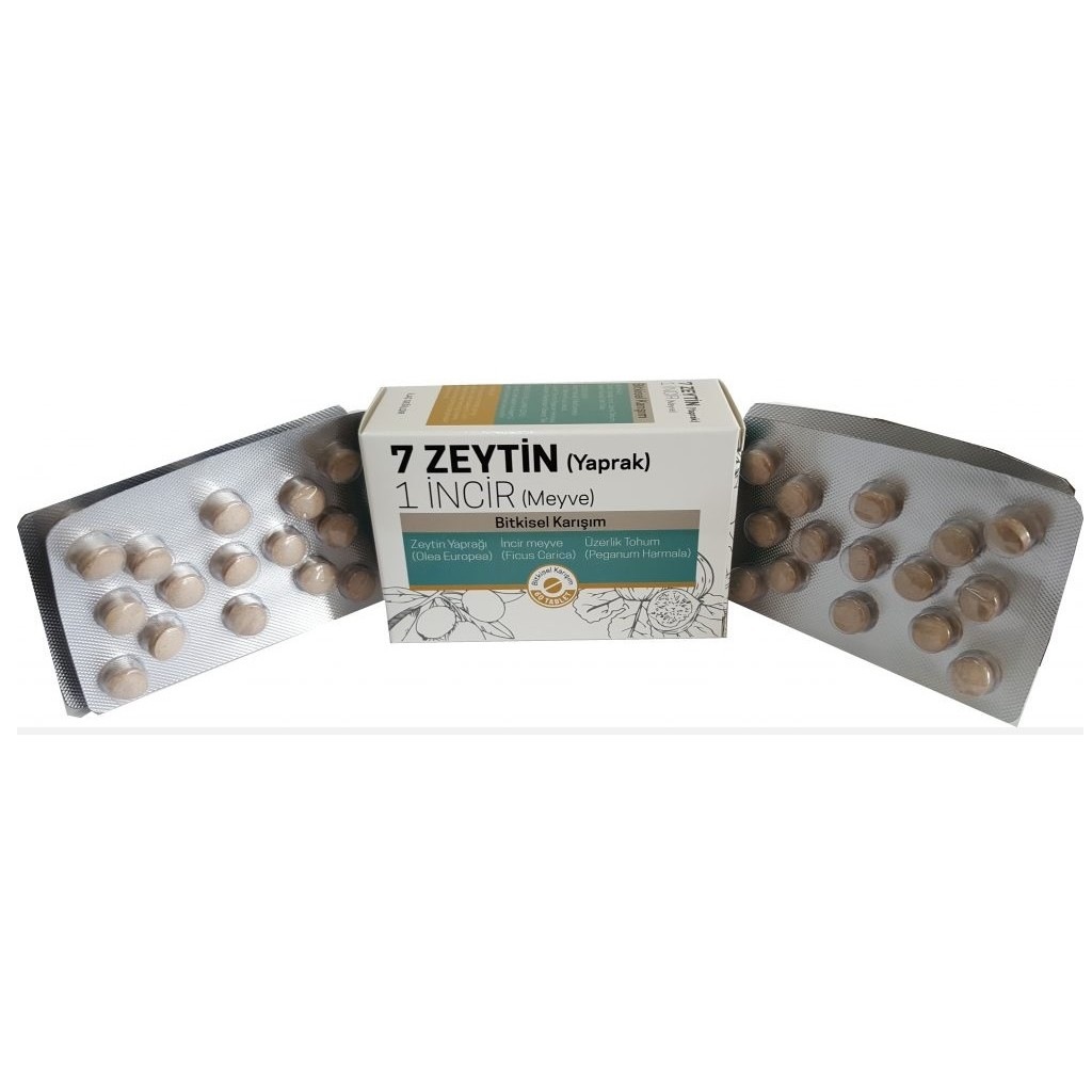7 Zeytin (Yaprak) 1 İncir (Meyve) Bitkisel Karışım - 60 Tablet