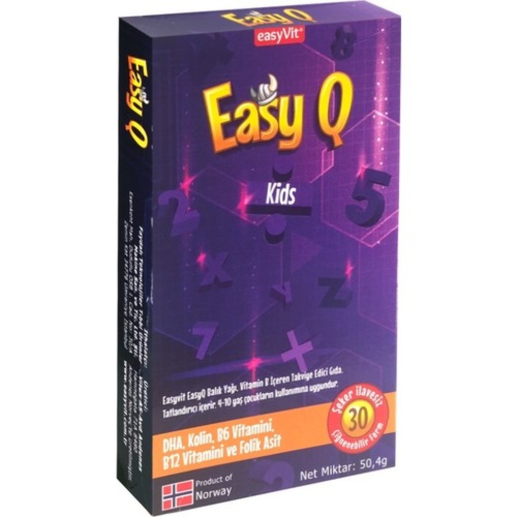 EasyVit Easy Q Kids 30 Çiğnenebilir Tablet SKT08/2021 Fiyatları ve