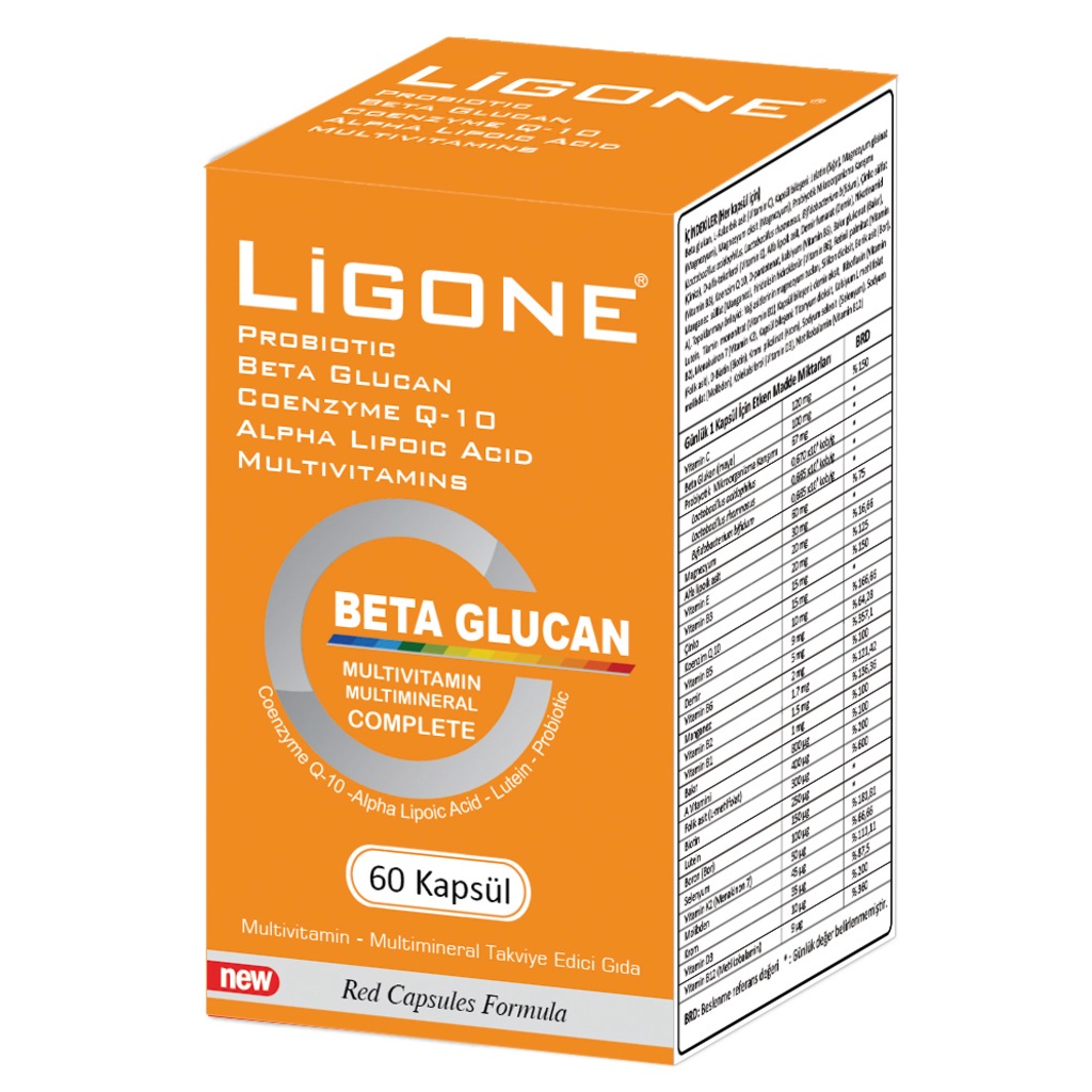 LİGONE BETA GLUCAN 60 KAPSÜL MULTİVİTAMİN MULTİMİNERAL