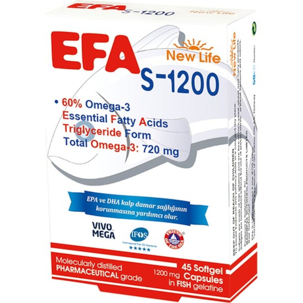 Newlife Efa S-1200 Omega 3 45 Kapsül ,skt:2020 - n11.com