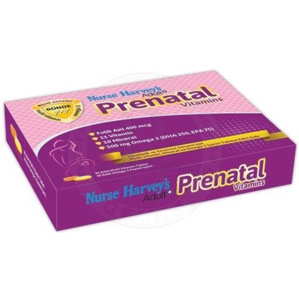 Nurse Harvey's Adult Prenatal Vitamins 30 Tablet 30 Kapsül 10/19