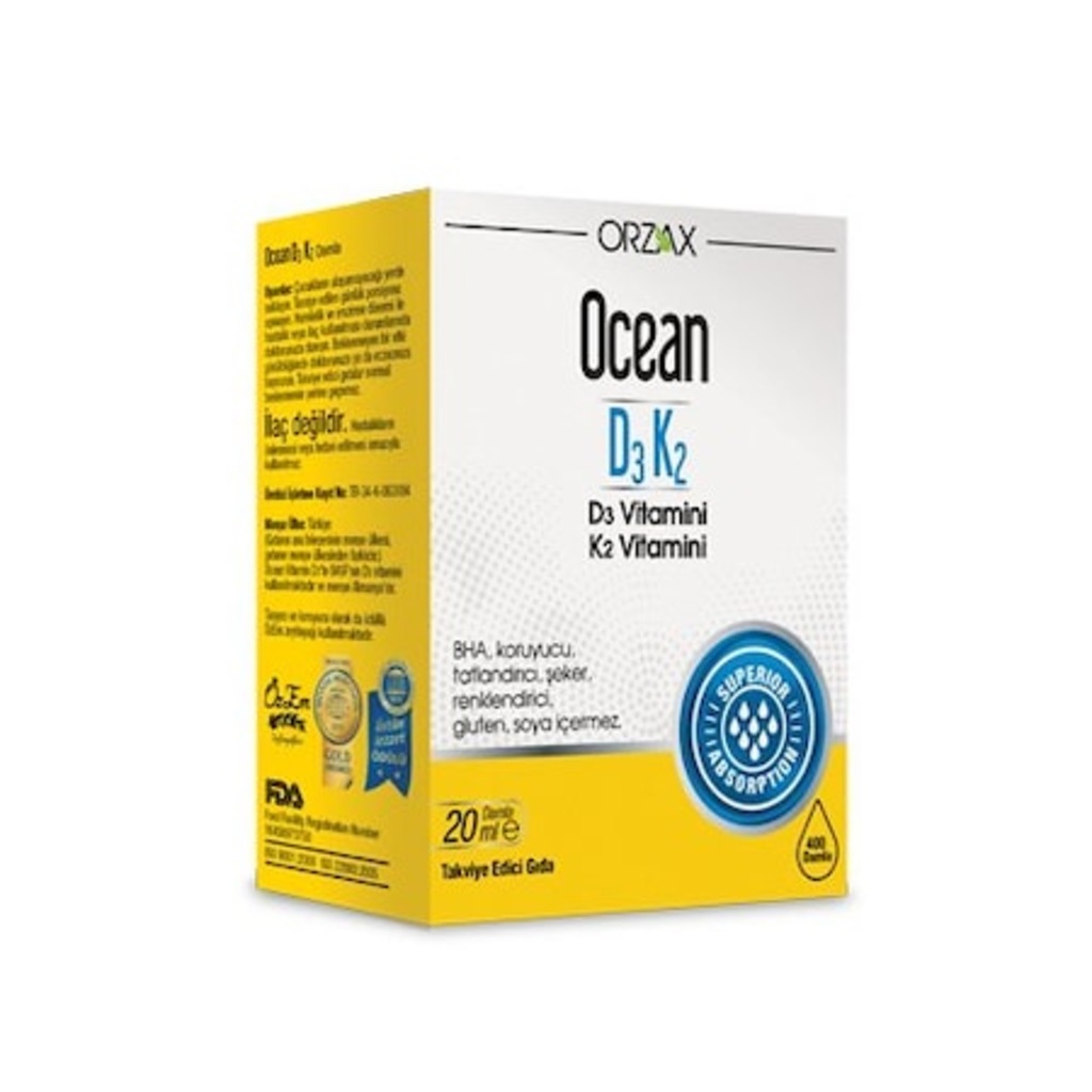 Ocean Vitamin D3 Vitamin K2 20 Ml Oral Sprey