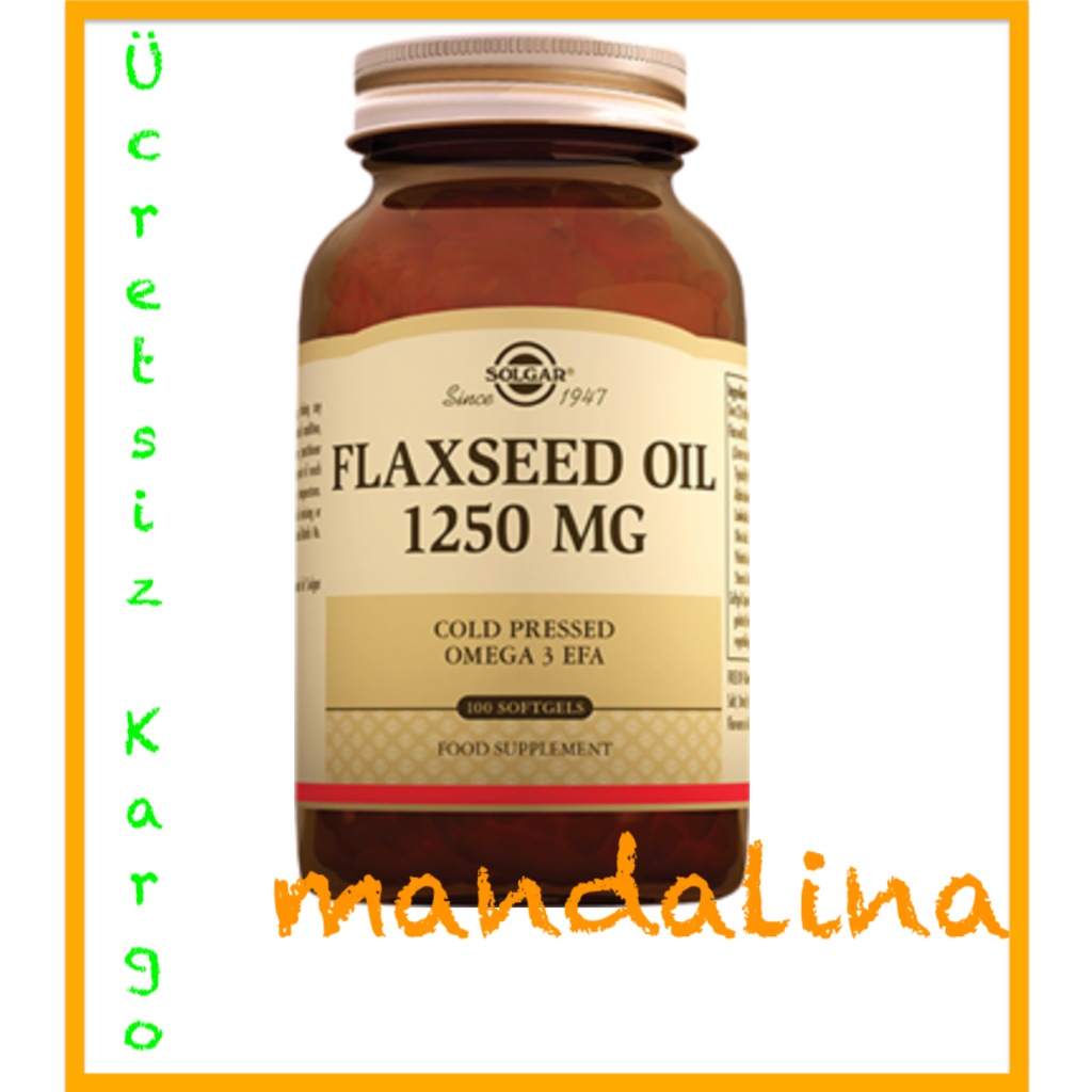Solgar Flaxseed Oil 1250 Mg Omega 3 Efa 100 Softgels Skt04/2020
