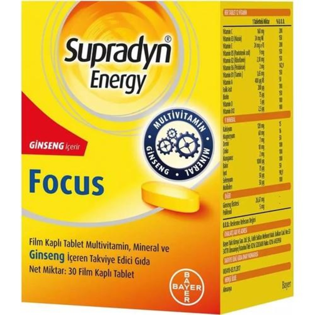 Supradyn Energy Ginseng Focus 30 Tablet Fiyatları Ve Özellikleri