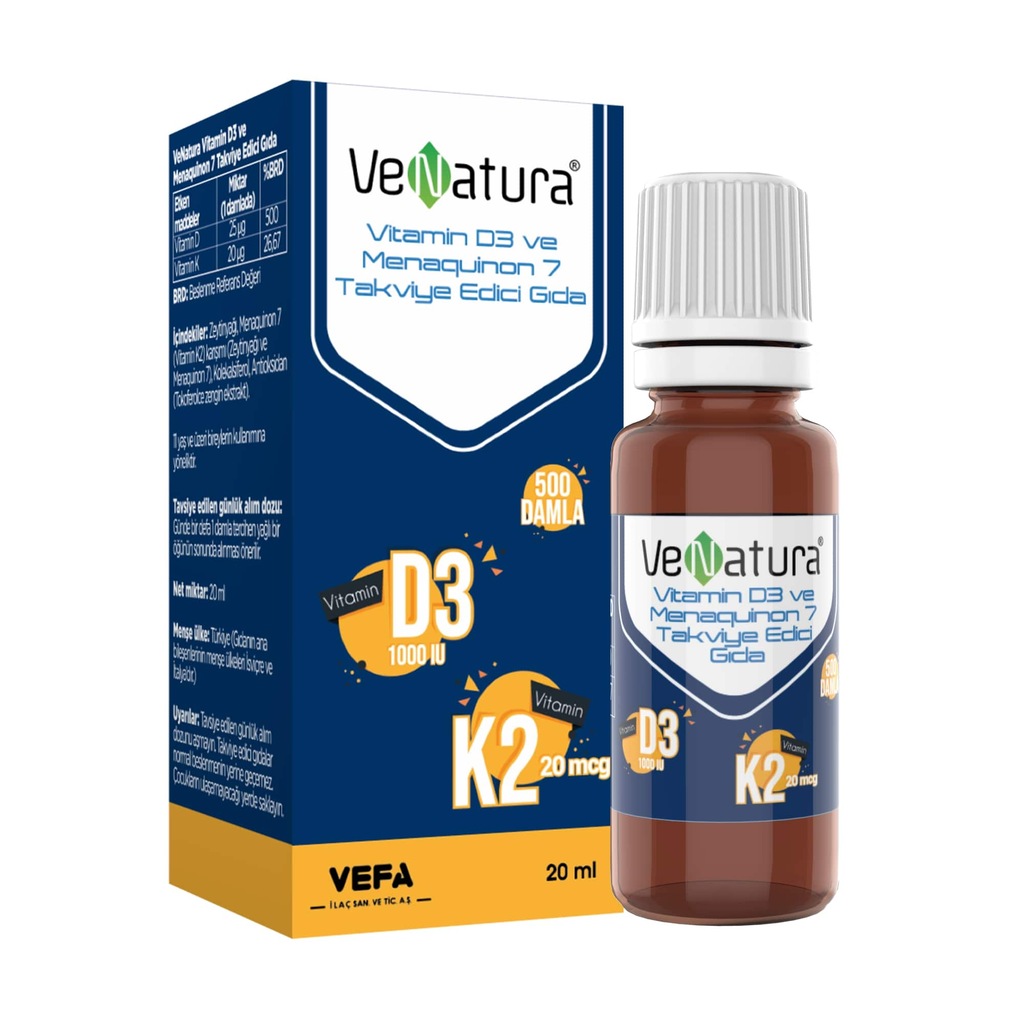 VeNatura Vitamin D3 ve K2 500 Damla