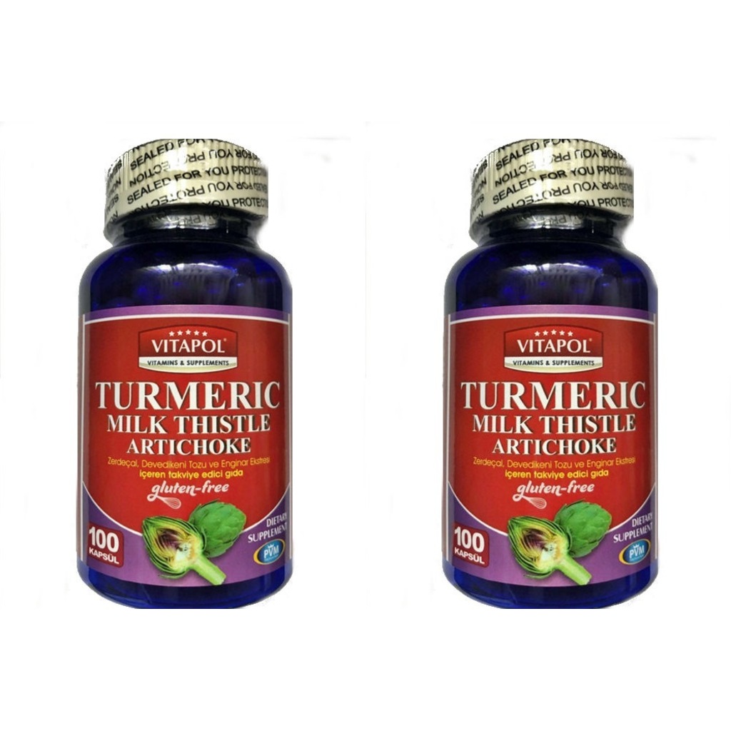 Vitapol Turmeric Milk Thistle Artichoke Gluten Free 100 Kapsül 2