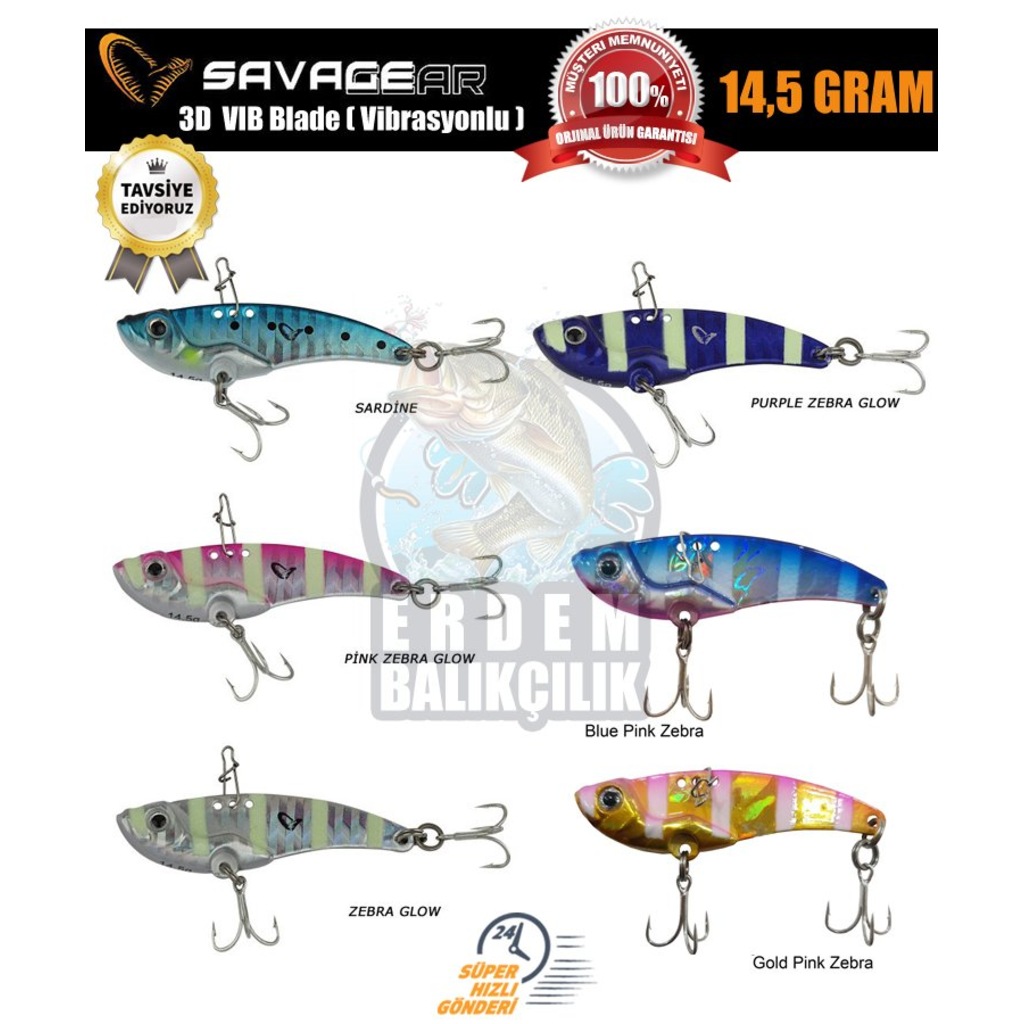 Savagear Vibrasyon 3D VIB Blade Minnow Jig 14,5gr - Vibrasyon Jig