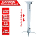 54075649 - Codegen H18 18-32cm Teleskopik Projeksiyon Tavan Askı Aparatı - n11pro.com