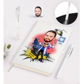 IMG-8683095420839061601 - Kişiye Özel Erkek Diş Hekimi Karikatürlü Defter Kalem Ve Penlight N11.285 - n11pro.com