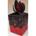 18051946 - Karton Kutu Siyah Kalpli Happy Valentine's Day Katlamalı 8.5 x 8.5 x 11 CM - n11pro.com