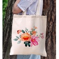 IMG-4193141399783342750 - BK Gift Çiçek Tasarımlı Kanvas Bez Çanta, Baskılı Omuz Çantası, A - n11pro.com